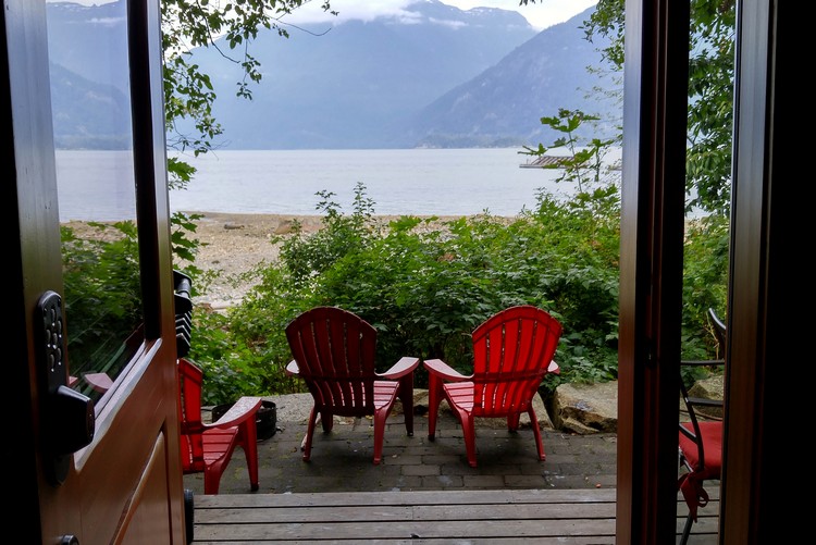 Oceanfront views from the Porteau Cove Olympic Legacy Cabins