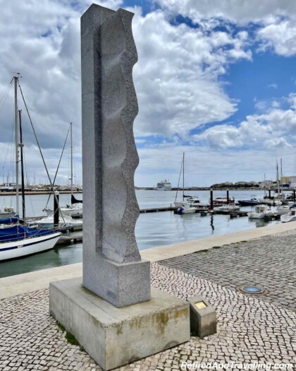Statue Energia Movimento - Wandering In Portimao For A Day in Algarve Portugal