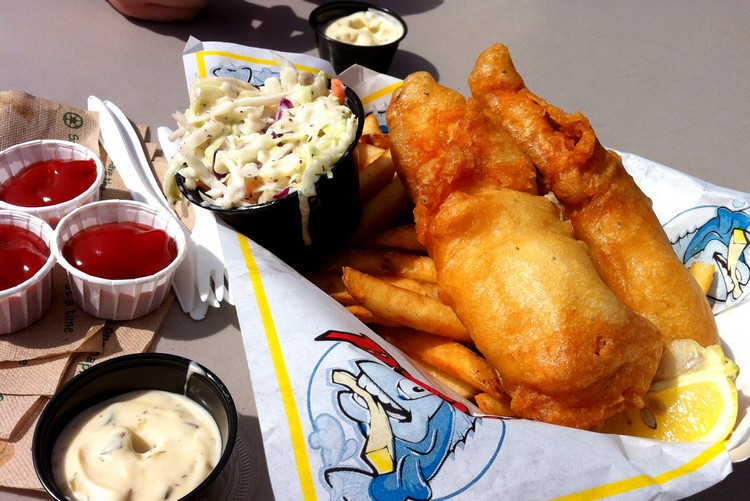 Barbs fish and chips, Fisherman's Wharf Victoria, British Columbia, Canada