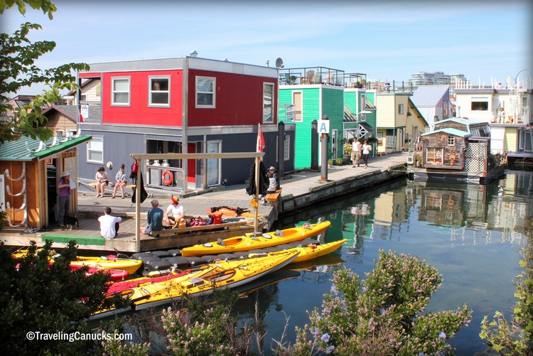 floating homes at Fisherman's Wharf Victoria BC