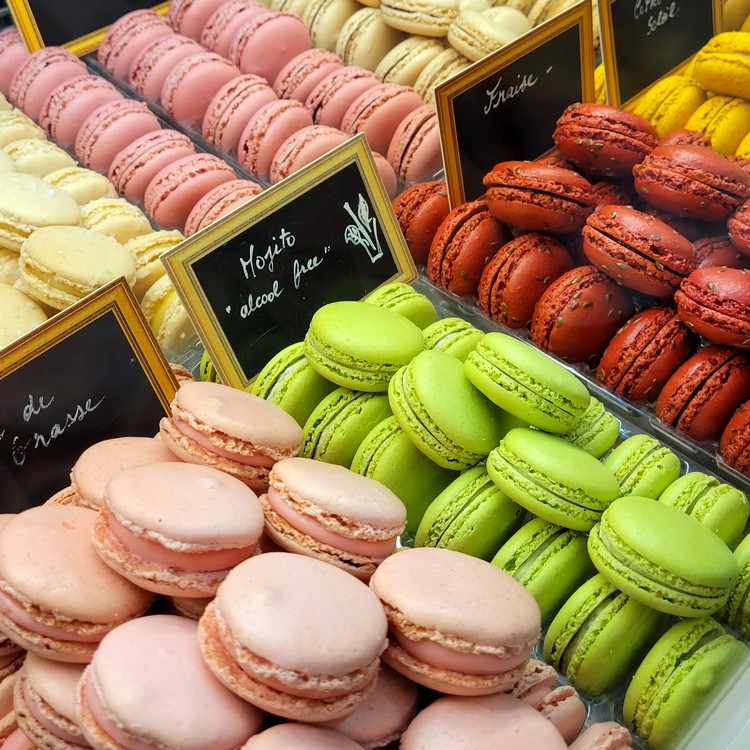 French Macaron at shop in Vieux Nice old town, food to try when you travel to Nice France