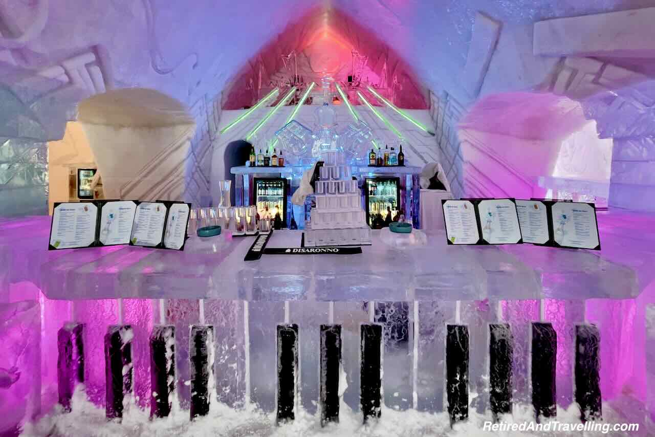Ice Hotel Inside Bar - Winter Fun At The Hotel De Glace In Quebec