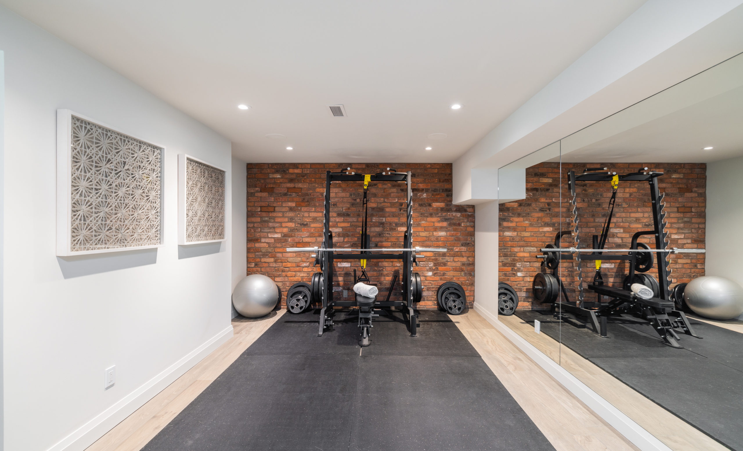 Here's the basement gym.