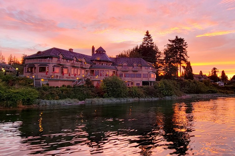 sunset at Painter's Lodge, Trademark Collection by Wyndham, Campbell River fishing lodge