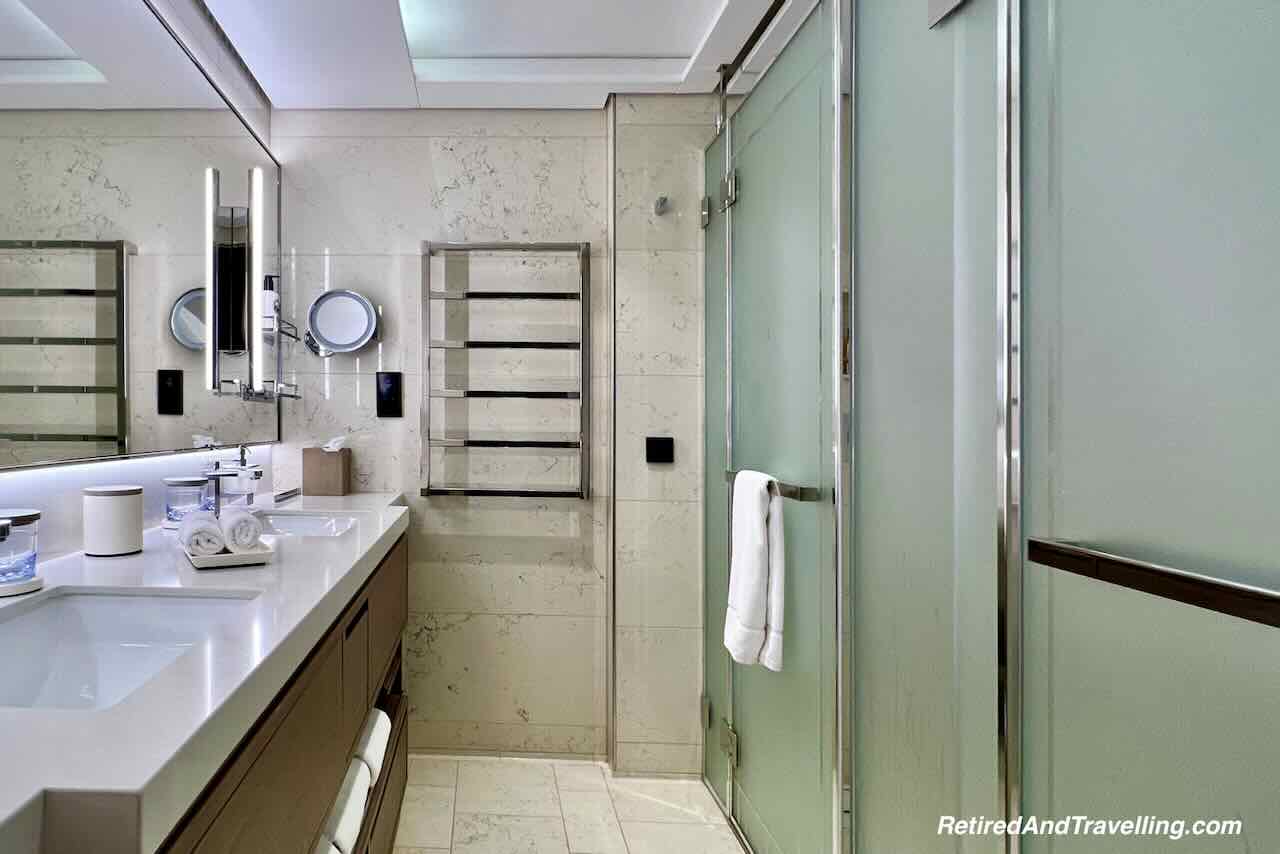 Cabin Bathroom - First Ritz-Carlton Yacht Experience on Evrima 