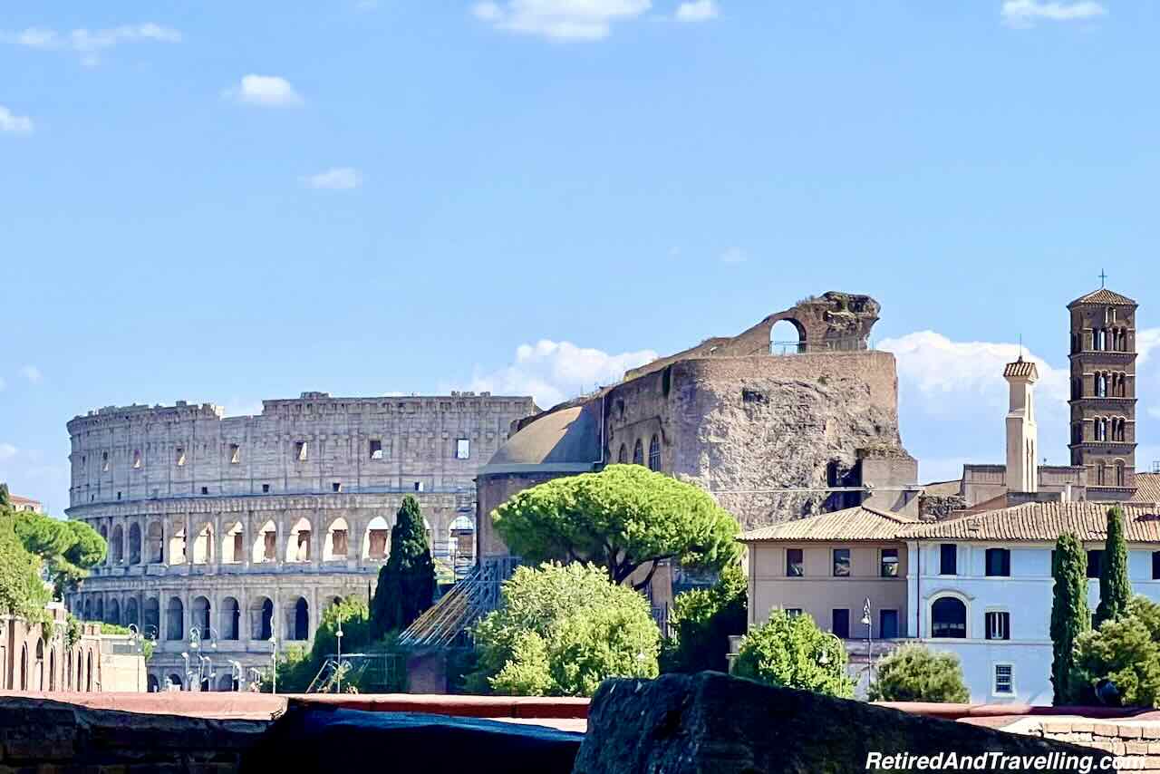 Colosseum in distance - Start An Italy Visit In Rome