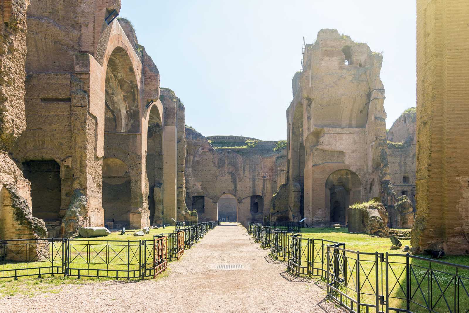 Baths of Caracalla Aventino-Testaccio area in Rome