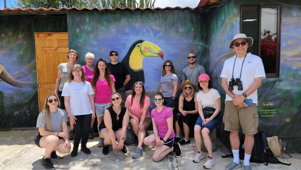 Our group tour at the Toucan Rescue Ranch