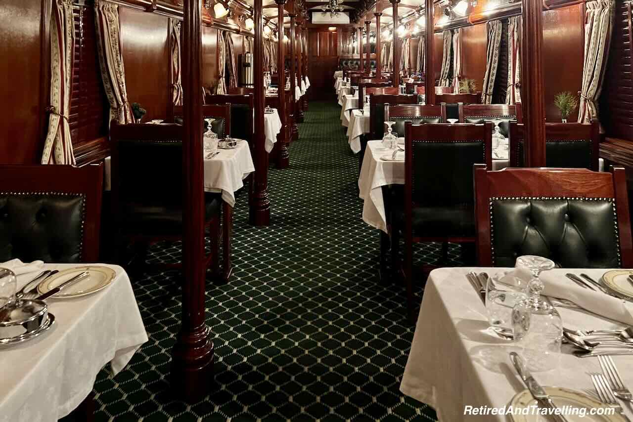 Dining Car - Rovos Rail Train From Pretoria To Victoria Falls