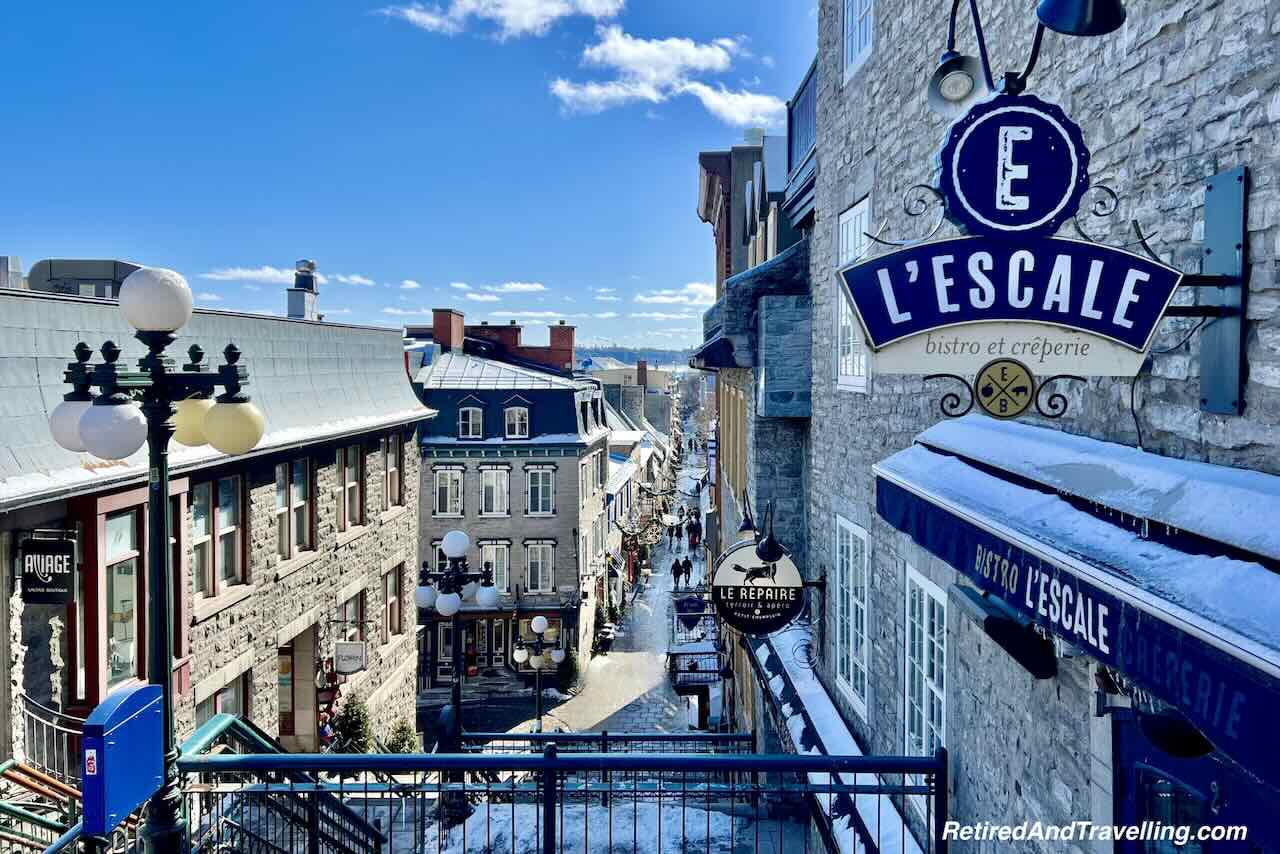 Petit Champlain From Breakneck Stairs - Wandering In Old Quebec City