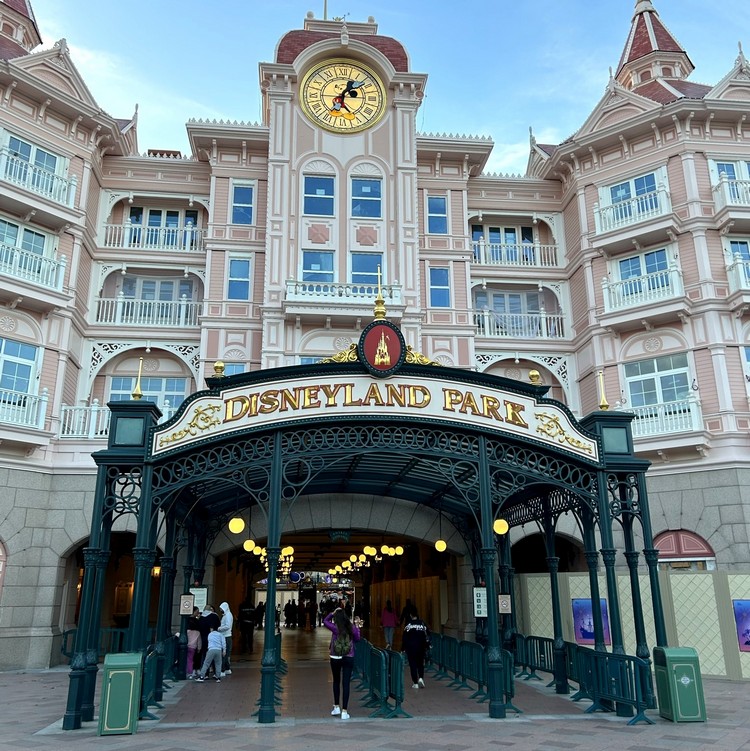 Entrance to Disneyland Park and Disneyland Hotel in Paris