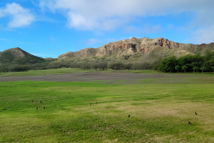 inside Diamond Head Crater in Honolulu Hawaii