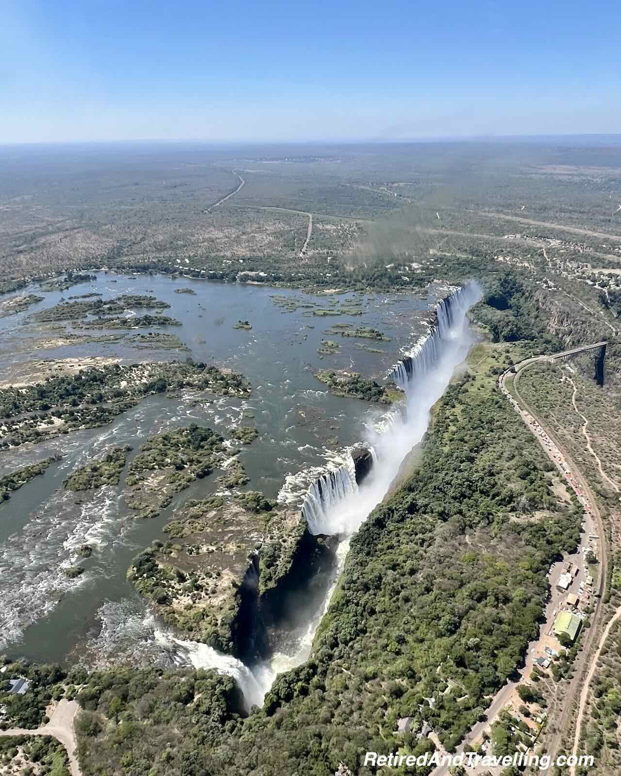 From The Air - Helicopter - Victoria Falls From From Different Perspectives - Mosi-Oa-Tunya