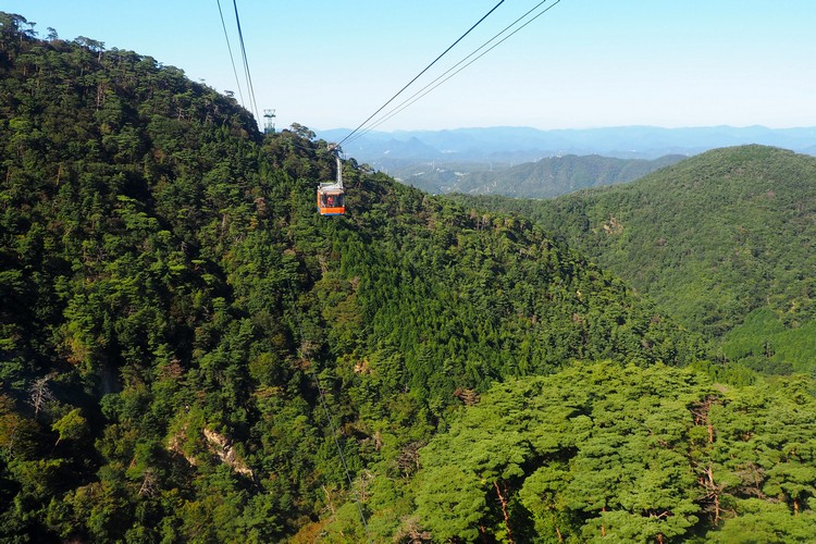 Mountain views from the Rokko-Arima Ropeway tram to Arima Onsen Hot Springs, Kobe travel guide