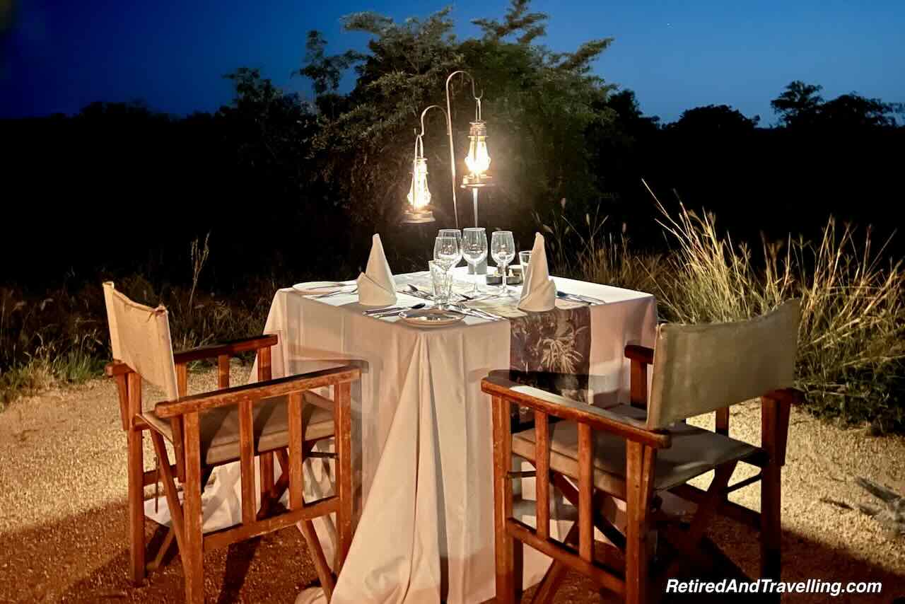 Dinner Setting Garden - Luxury Safari Stay At Sabi Sabi Earth Lodge in South Africa