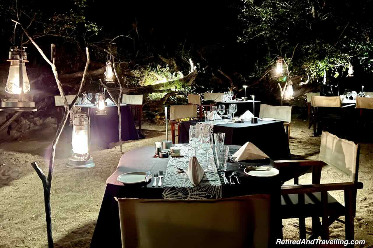 Dinner Setting Boma - Luxury Safari Stay At Sabi Sabi Earth Lodge in South Africa