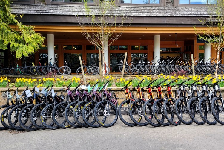 Mountain bikes for rent in Whistler Village, summer activities in Whistler BC