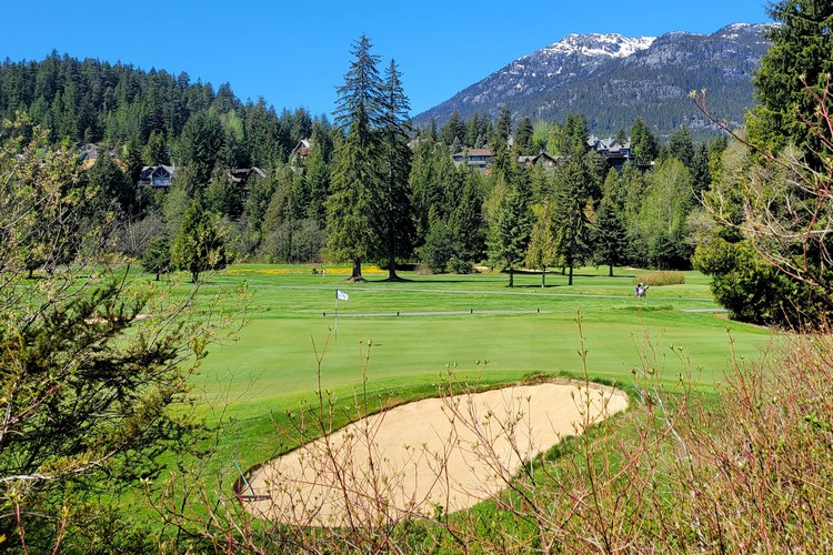 View of Whistler Golf Club in the heart of Whistler Village