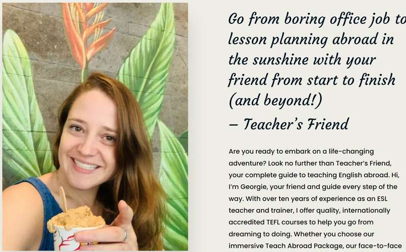 Screenshot of Teachers Friend website